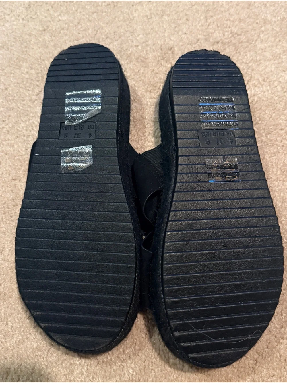 London Rag Women's Black Crisscross Espadrille Slides